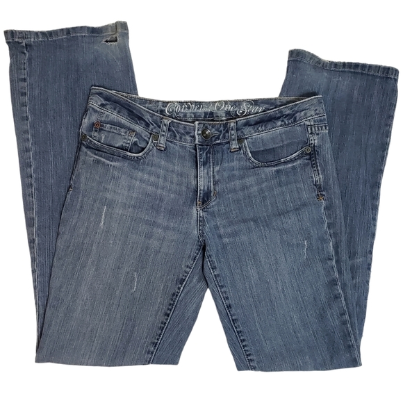 Converse Stanton Classic Boot Cut Jeans Womens 29x31 Lightly Distressed Denim - Picture 1 of 12